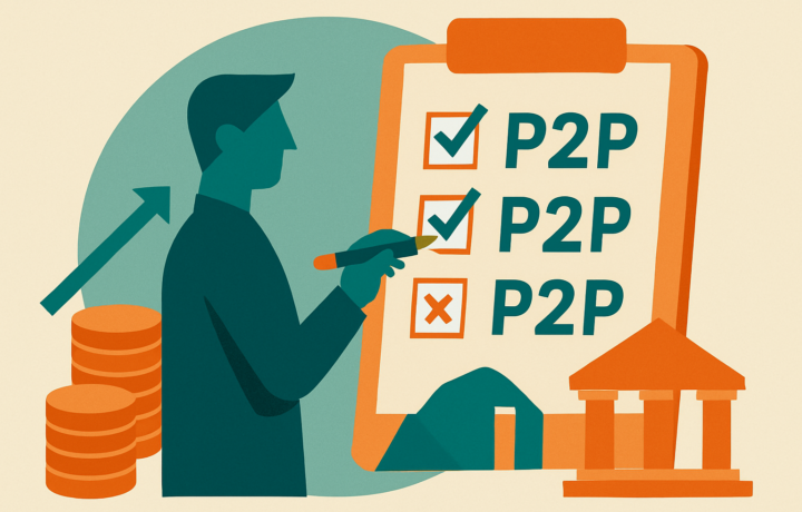 Ilustración de elección de plataforma de P2P lending